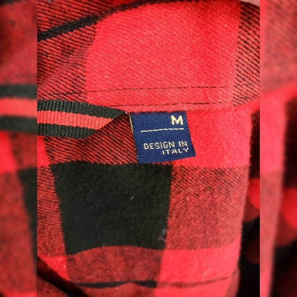 Design In Italy Buffalo Plaid Button Front Shirt - Picture 2 of 5